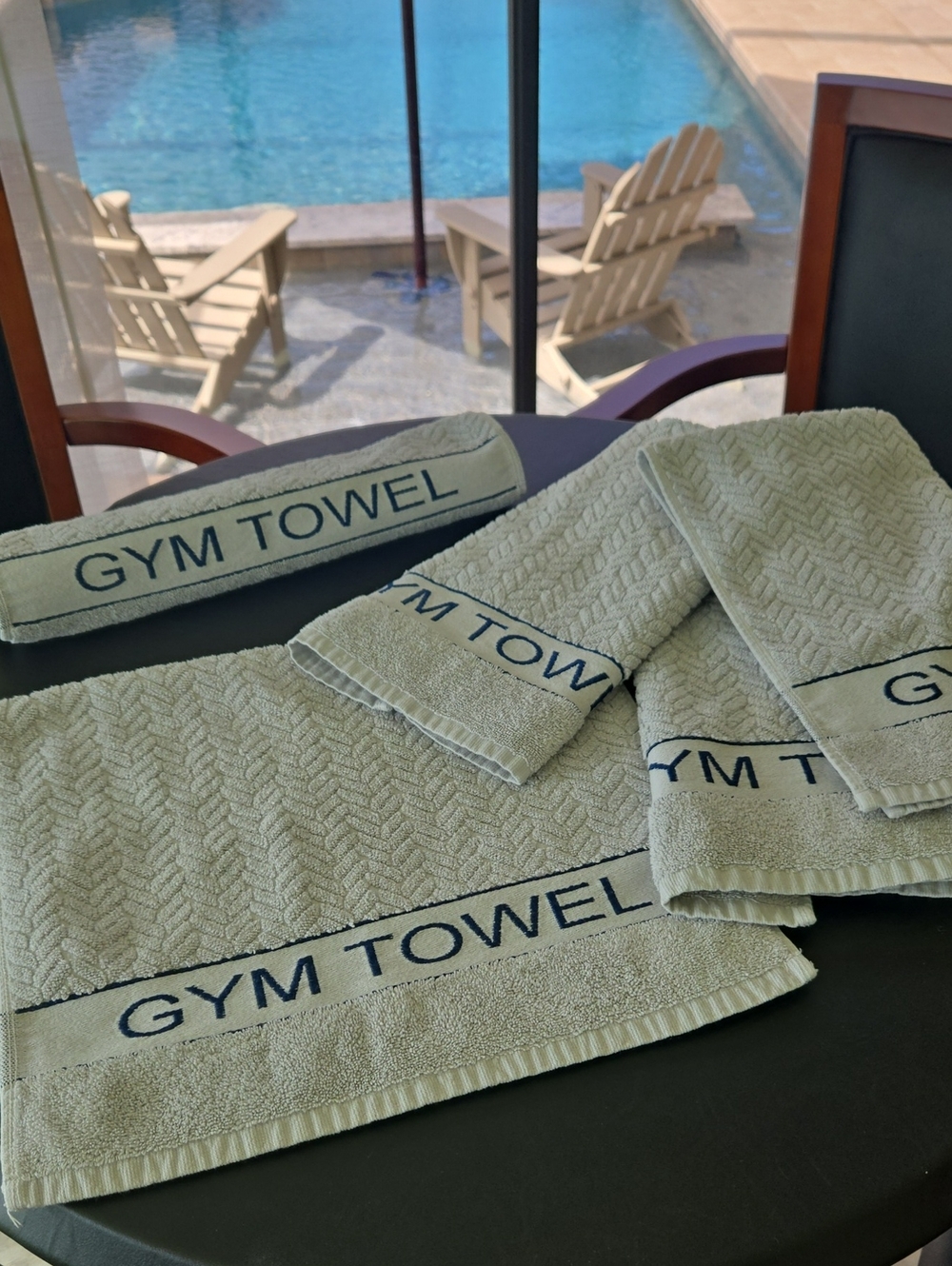 Set Of 5 - EMMEBIESSE S.p.A. 100% Egyptian Cotton Gym Towels